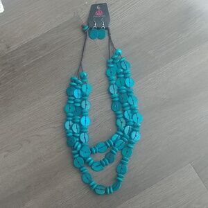Paparazzi Barbados Bopper blue necklace